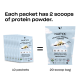 Heavenly Protein Powder, Creamy Vanilla - Box of 10 Packets (26g)