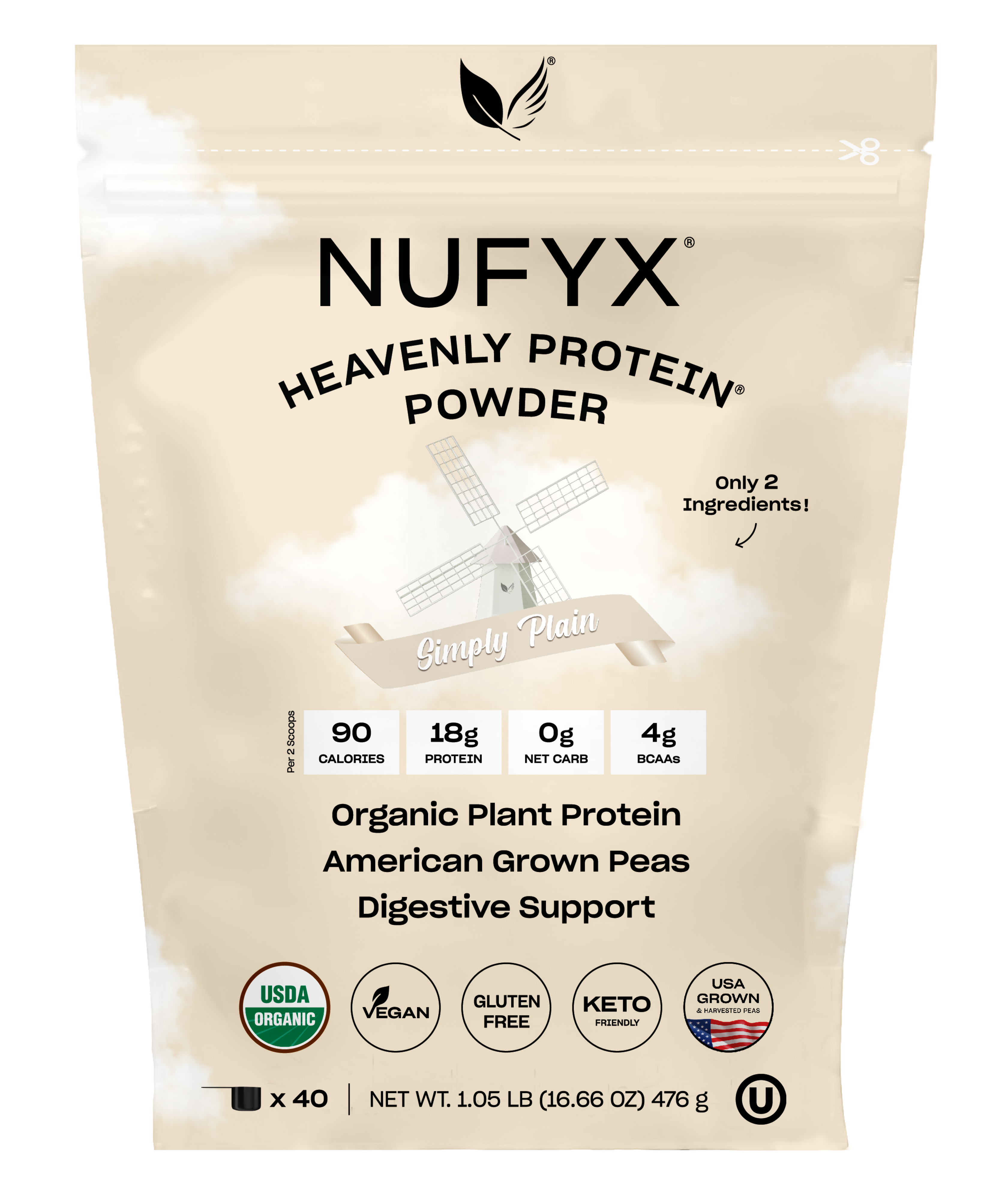 Heavenly Protein Powder, Simply Plain
