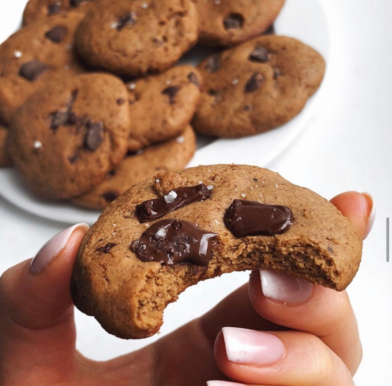 Chewy Almond Butter Protein Cookies