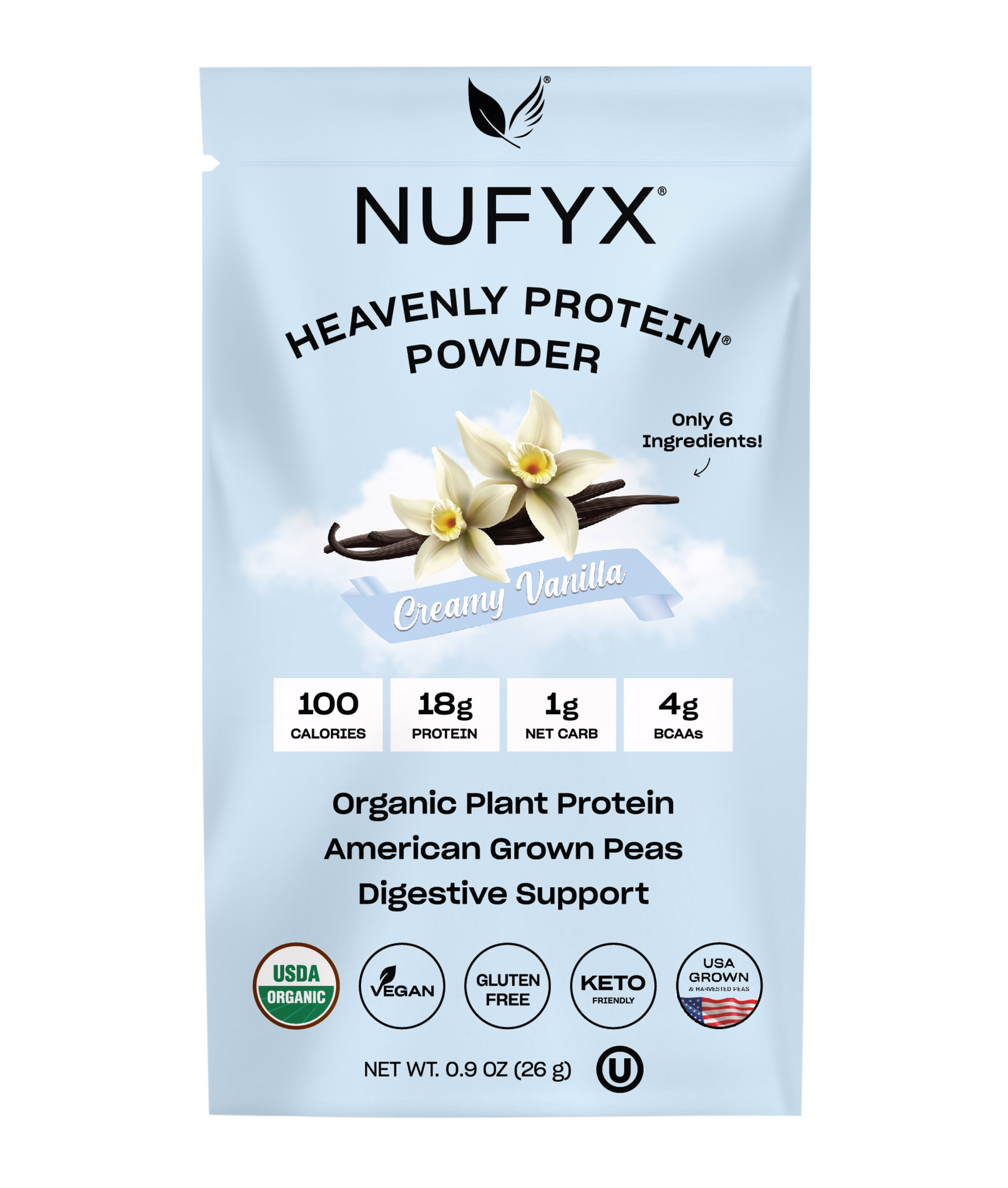Heavenly Protein Powder, Creamy Vanilla - 1 Packet (26g) – nufyx.com